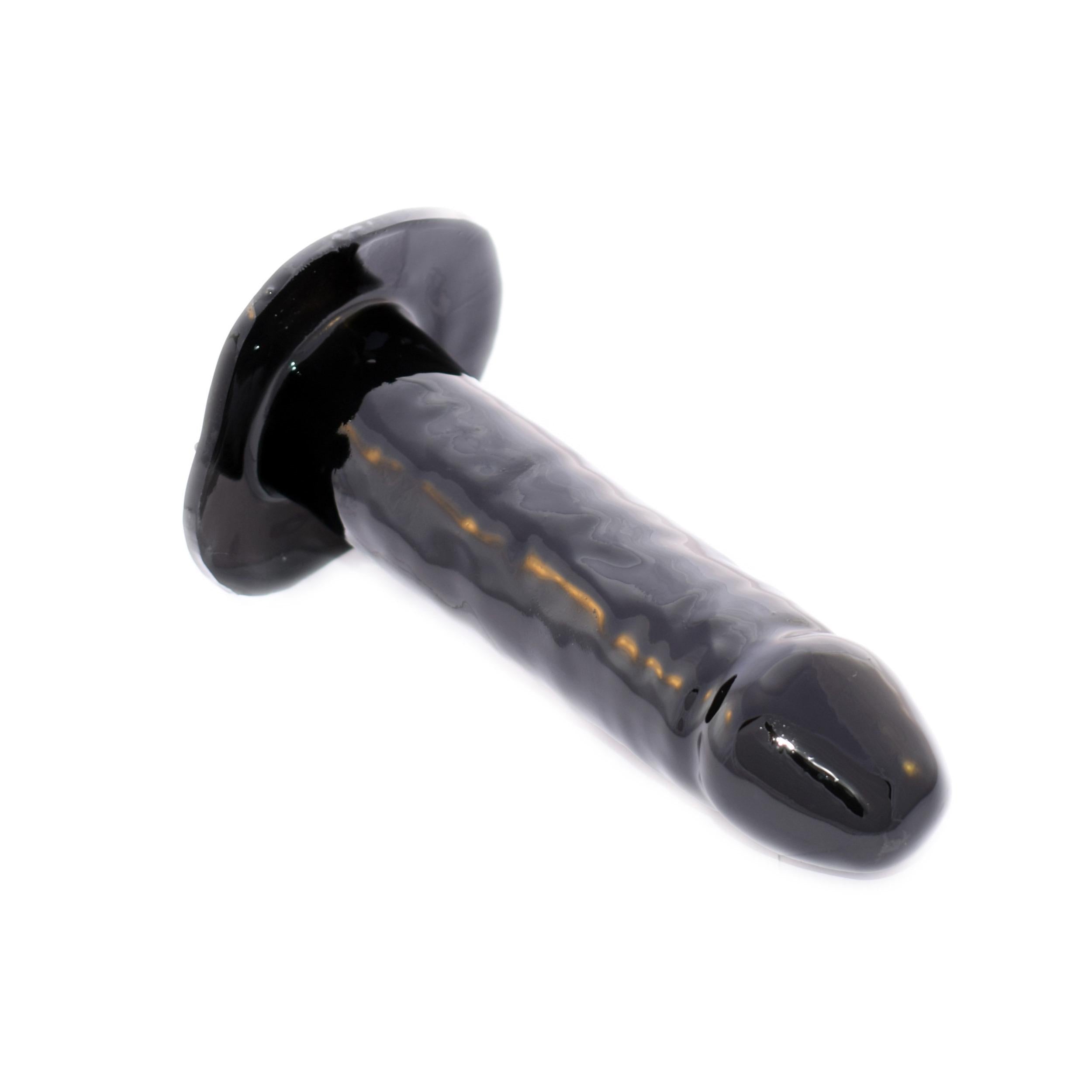 Rubberfashion Latex Dildo - Latexdildo - realistischer Dildo groß mit Klebefläche für Frauen und Männer 15,5 x 4,5 cm